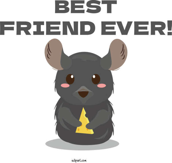 Free Holiday Design Computer Mouse Cartoon For Best Friend Ever Clipart Transparent Background