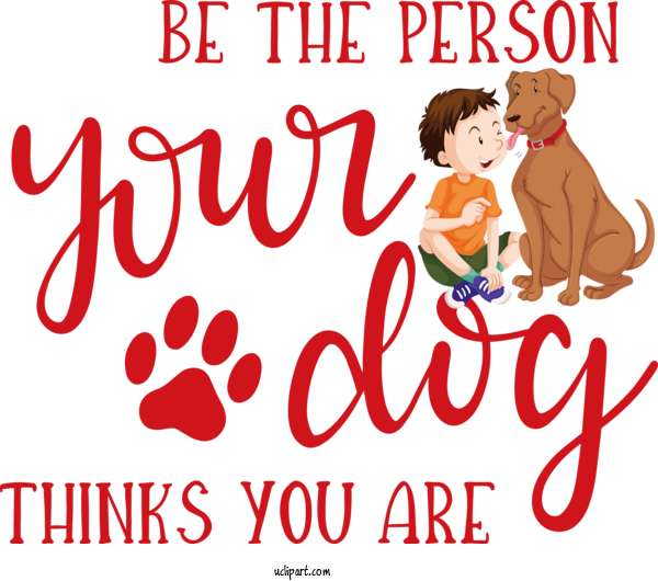 Free Holiday Human Cartoon Hug For Dog Day Clipart Transparent Background