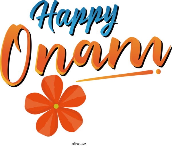 Free Holiday Logo Line Flower For Happy Onam Clipart Transparent Background