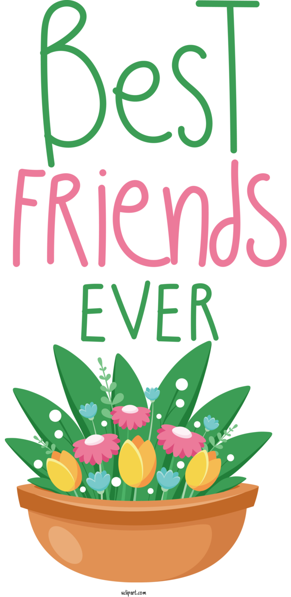 Free Holiday Flower Floral Design Tulip For Best Friends Ever Clipart Transparent Background