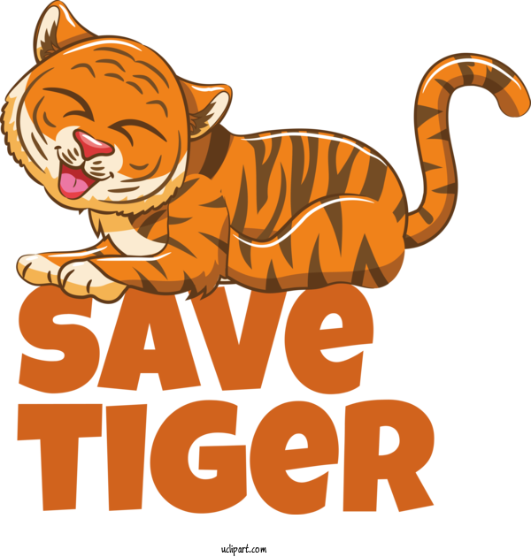 Free Holiday Bengal Tiger Lion Cat For Save Tiger Clipart Transparent Background