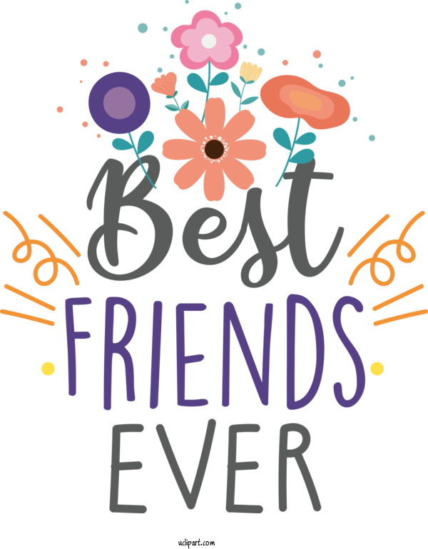 Free Holiday Design Human Text For Best Friends Ever Clipart Transparent Background