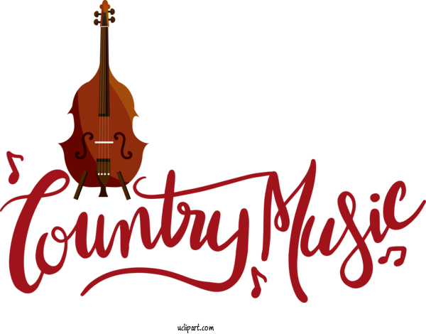 Free Holiday String Instrument Double Bass Logo For Country Music Clipart Transparent Background