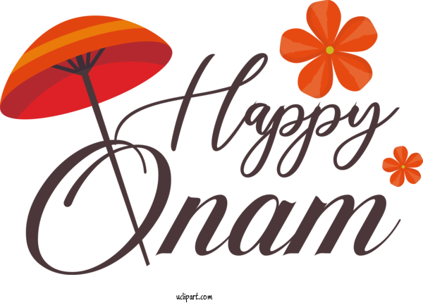 Free Holiday Flower Logo Leaf For Happy Onam Clipart Transparent Background