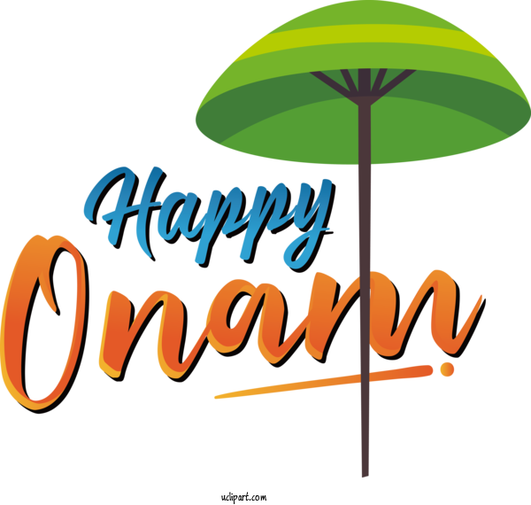 Free Holiday Logo Line Text For Happy Onam Clipart Transparent Background
