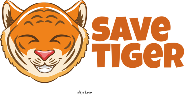 Free Holiday Tiger Cat Supermercados Santo Tomé For Save Tiger Clipart Transparent Background