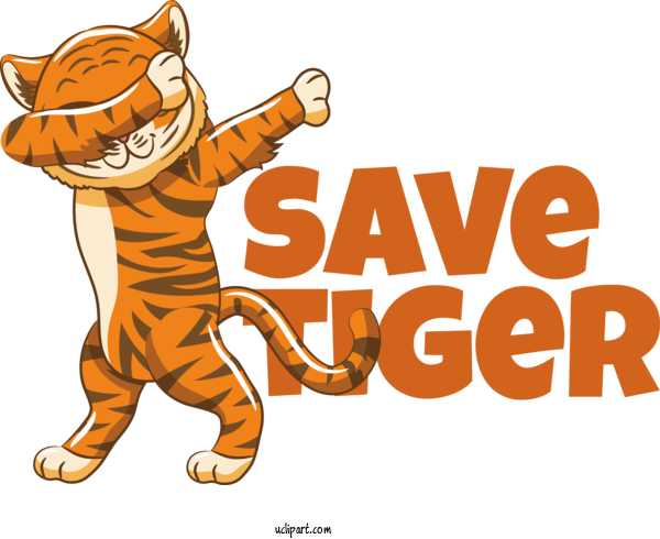 Free Holiday Tiger T Shirt Logo For Save Tiger Clipart Transparent Background