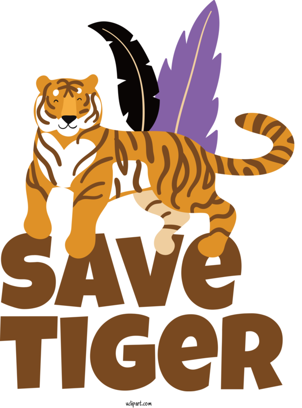 Free Holiday Lion Bengal Tiger Cat For Save Tiger Clipart Transparent Background