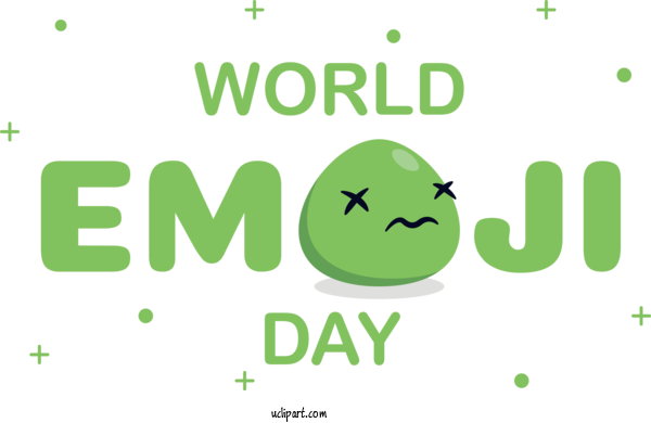 Free Holiday Logo Human Font For World Emoji Day Clipart Transparent Background