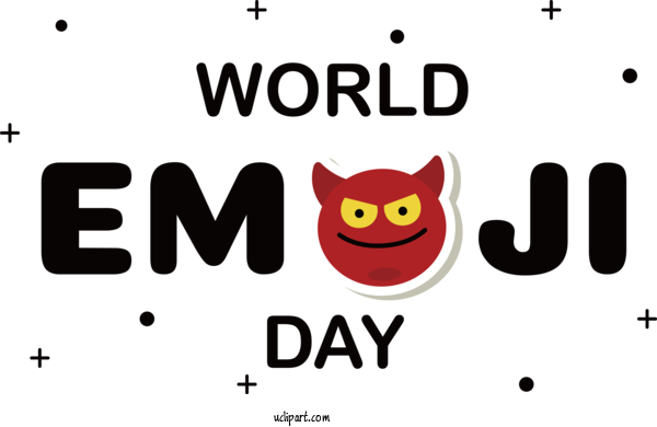 Free Holiday Design Logo Cartoon For World Emoji Day Clipart Transparent Background