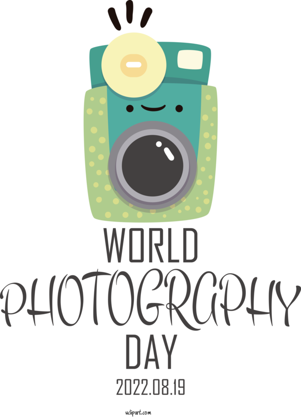 Free Holiday Design Cartoon Logo For World Photography Day Clipart Transparent Background