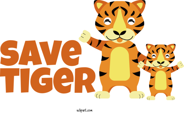 Free Holiday Tiger Lion Drawing For Save Tiger Clipart Transparent Background
