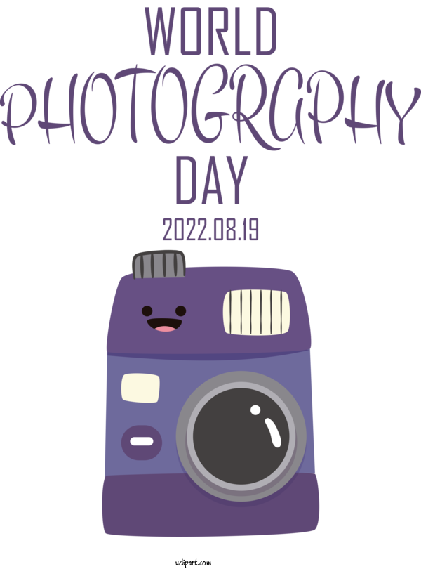 Free Holiday Design Font Violet For World Photography Day Clipart Transparent Background
