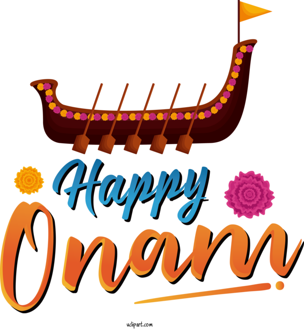 Free Holiday Logo Line Recreation For Happy Onam Clipart Transparent Background
