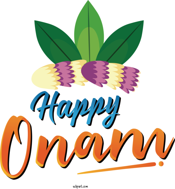 Free Holiday Leaf Logo Design For Happy Onam Clipart Transparent Background