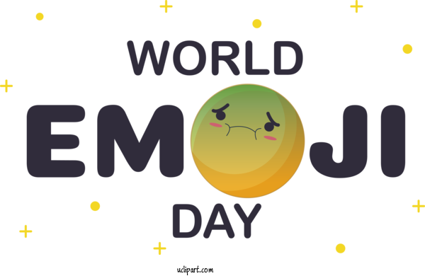 Free Holiday Logo Font Design For World Emoji Day Clipart Transparent Background