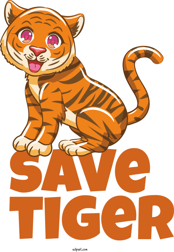 Free Holiday Bengal Tiger Lion Cat For Save Tiger Clipart Transparent Background