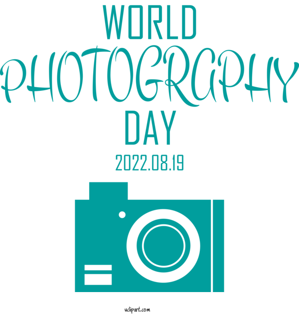 Free Holiday Design Logo Font For World Photography Day Clipart Transparent Background