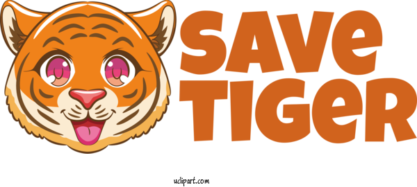 Free Holiday Cat Tiger Snout For Save Tiger Clipart Transparent Background