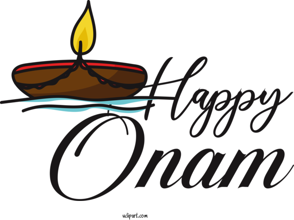 Free Holiday Logo Cartoon Design For Happy Onam Clipart Transparent Background