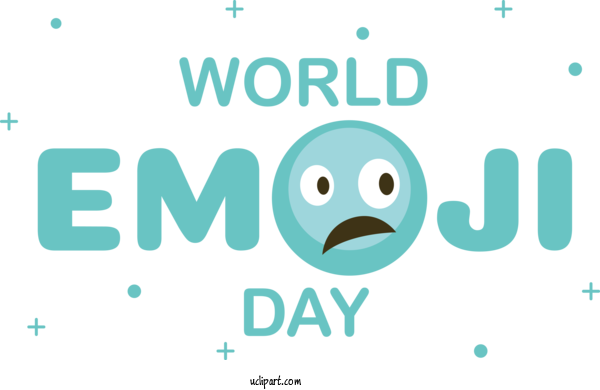 Free Holiday Design Logo Text For World Emoji Day Clipart Transparent Background