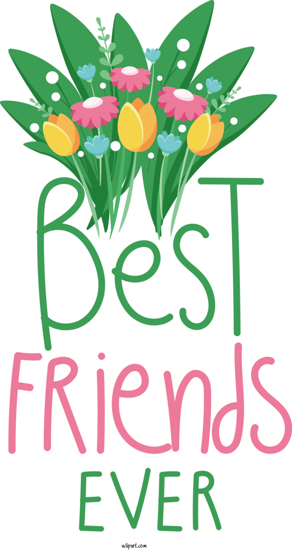 Free Holiday Leaf Floral Design Plant Stem For Best Friends Ever Clipart Transparent Background
