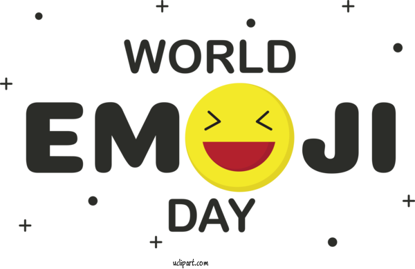 Free Holiday Smiley Logo Font For World Emoji Day Clipart Transparent Background
