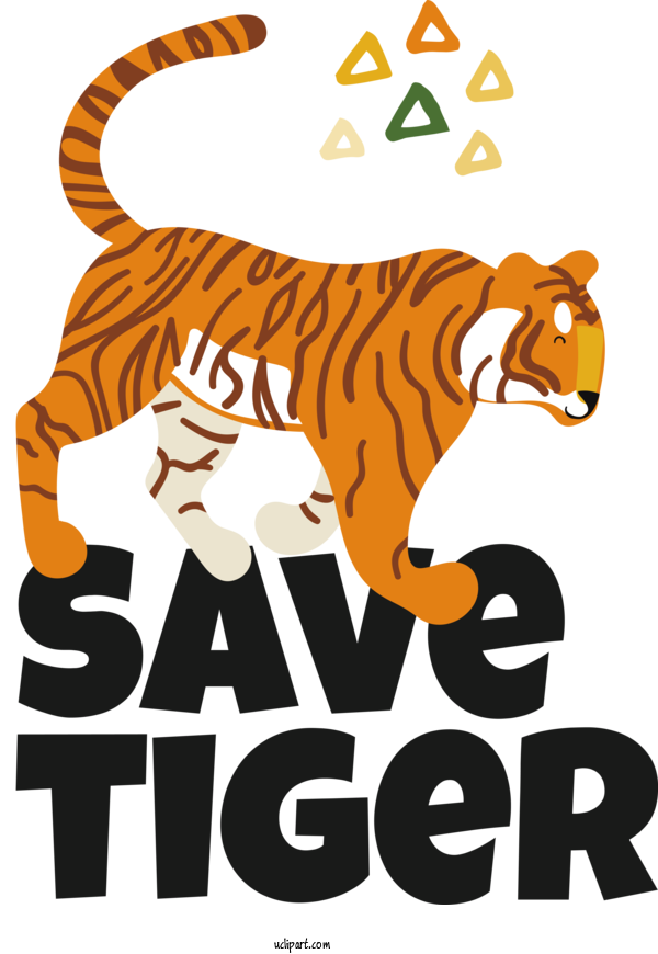 Free Holiday Tiger Lion Cat Like For Save Tiger Clipart Transparent Background