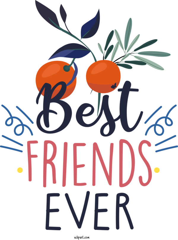 Free Holiday Design Logo Flower For Best Friends Ever Clipart Transparent Background