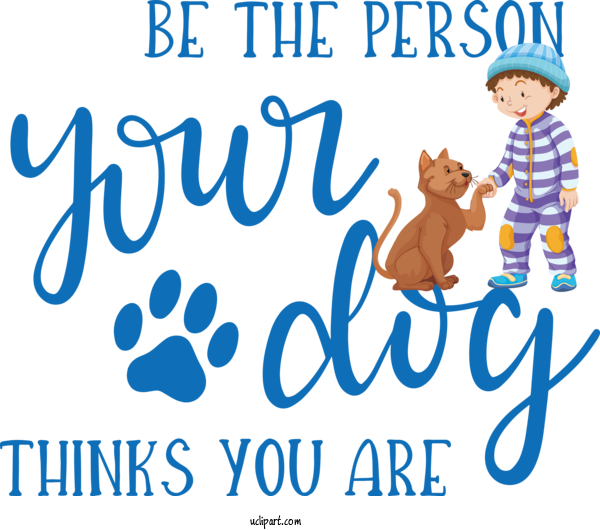 Free Holiday Human Logo Happiness For Dog Day Clipart Transparent Background