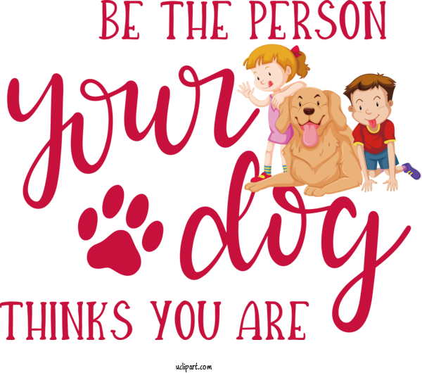 Free Holiday Human Logo Cartoon For Dog Day Clipart Transparent Background