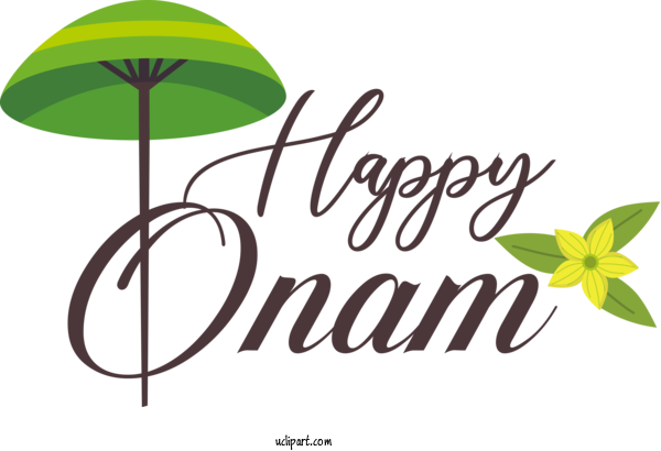 Free Holiday Leaf Design Logo For Happy Onam Clipart Transparent Background