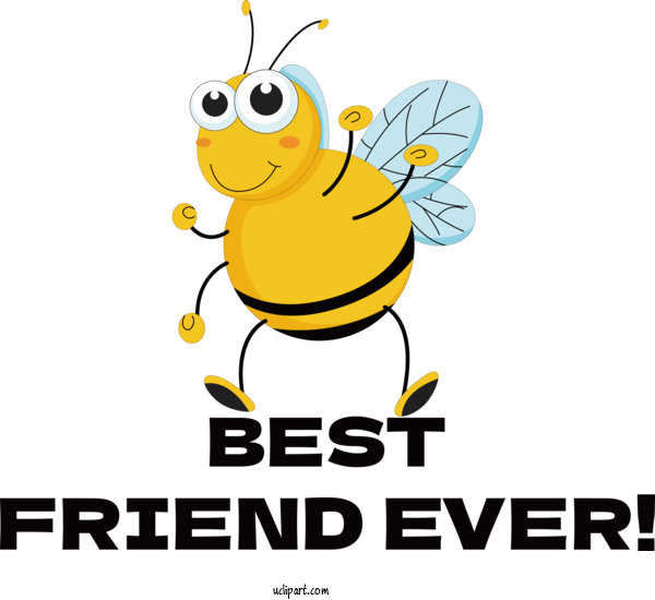 Free Holiday Honey Bee Insects Bees For Friendship Day Clipart Transparent Background