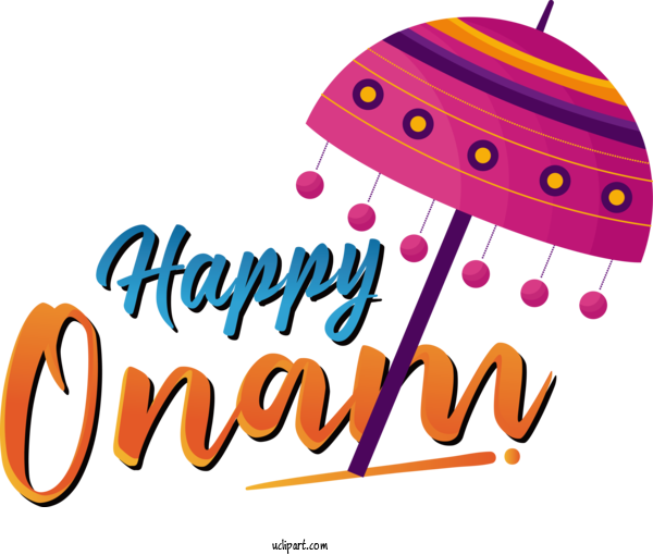 Free Holiday Logo Design Line For Happy Onam Clipart Transparent Background