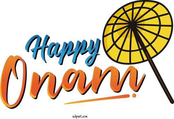 Free Holiday Logo Yellow Design For Happy Onam Clipart Transparent Background