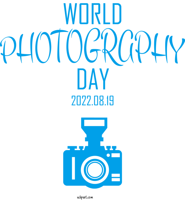 Free Holiday Human Font Logo For World Photography Day Clipart Transparent Background