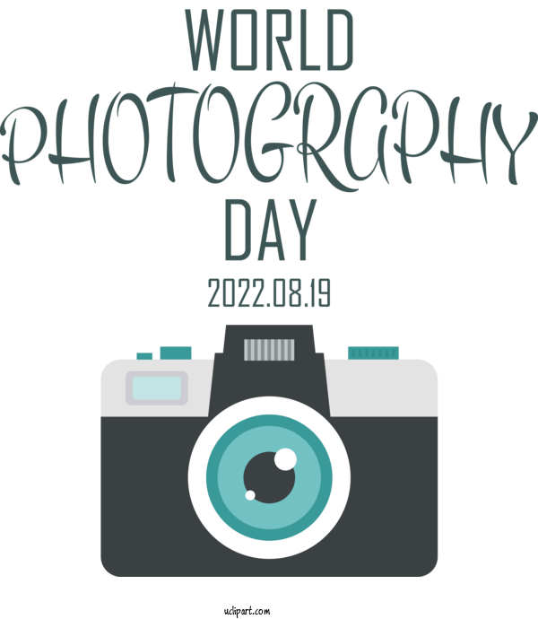 Free Holiday Logo Font Optics For World Photography Day Clipart Transparent Background
