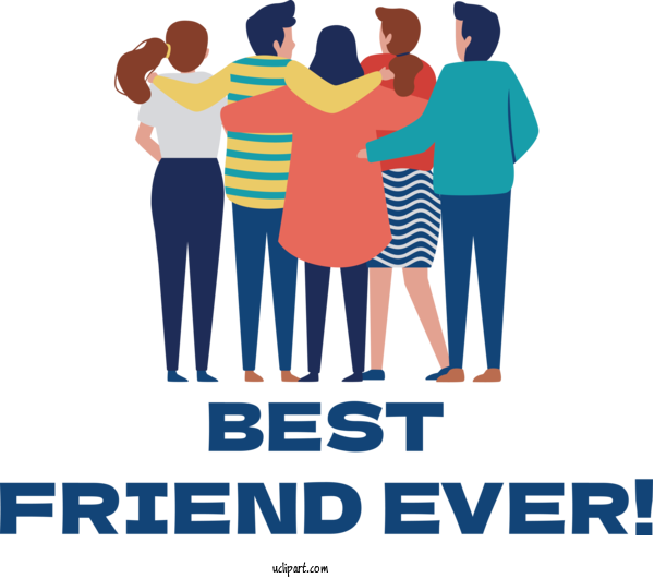 Free Holiday Friendship Social Media People For Friendship Day Clipart Transparent Background