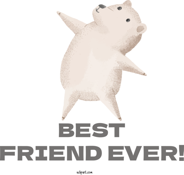 Free Holiday Rodents Bears Snout For Friendship Day Clipart Transparent Background