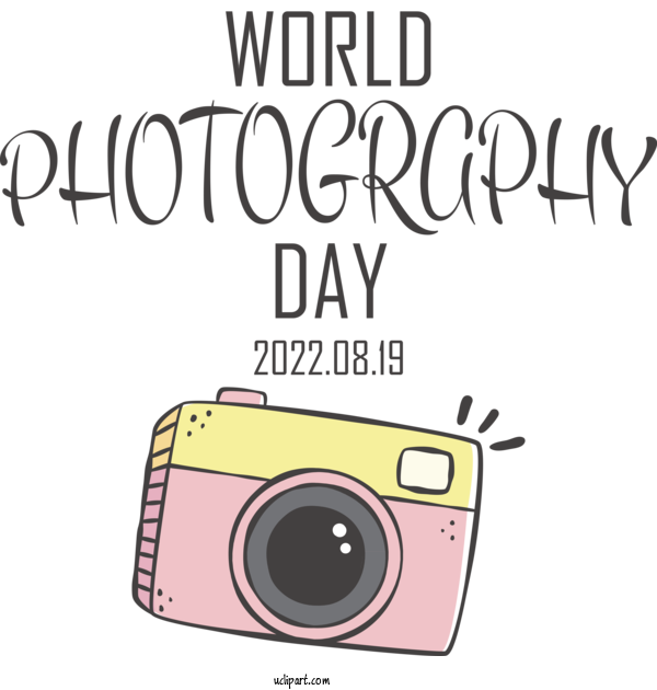 Free Holiday Design Camera Optics For World Photography Day Clipart Transparent Background