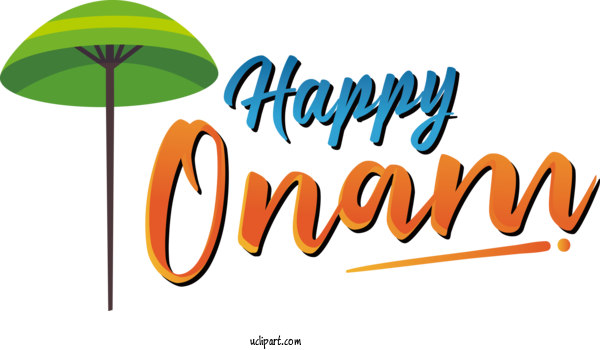 Free Holiday Logo Design Text For Happy Onam Clipart Transparent Background