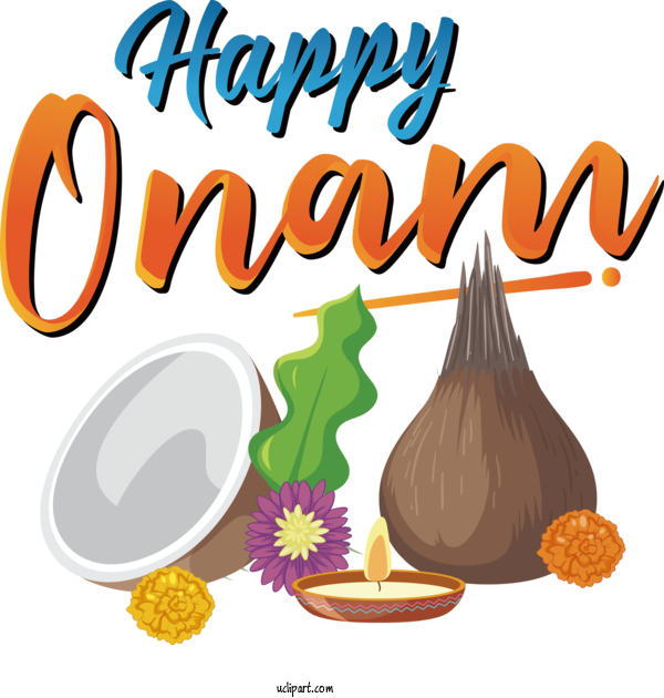 Free Holiday Cartoon Commodity Line For Happy Onam Clipart Transparent Background