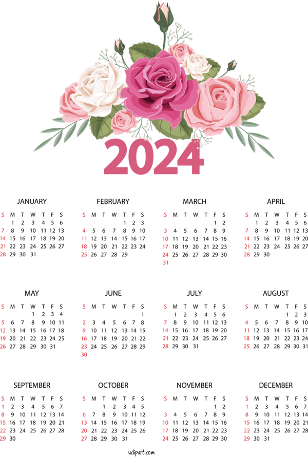 Free 2024 Yearly Calendar Calendar May Calendar Gregorian Calendar For 2024 Yearly Printable Calendar Clipart Transparent Background