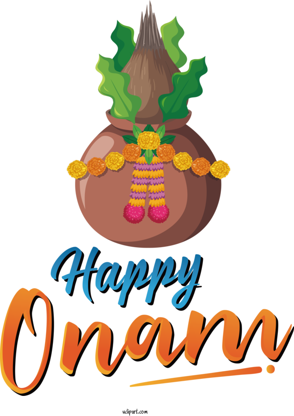 Free Holiday Logo Design Drawing For Happy Onam Clipart Transparent Background