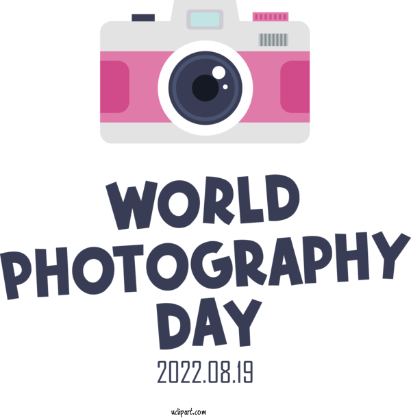 Free Holiday Design Logo Optics For World Photography Day Clipart Transparent Background