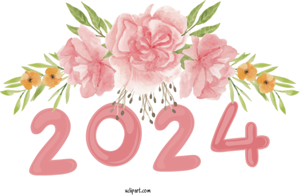 Free 2024 New Year Rhode Island School Of Design (RISD) Floral Design Flower For New Year 2024 Clipart Transparent Background