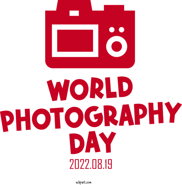 Free Holiday Logo Sign Text For World Photography Day Clipart Transparent Background