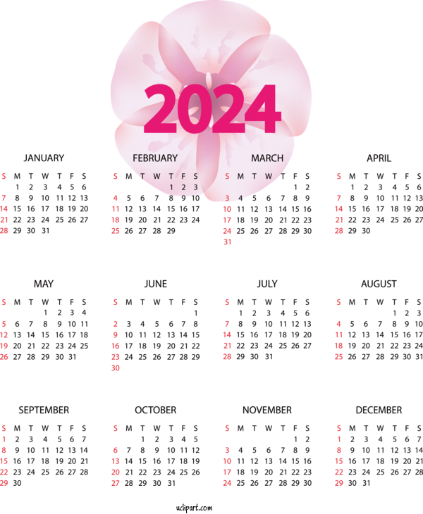 Free 2024 Yearly Calendar Calendar May Calendar Month For 2024 Yearly Printable Calendar Clipart Transparent Background