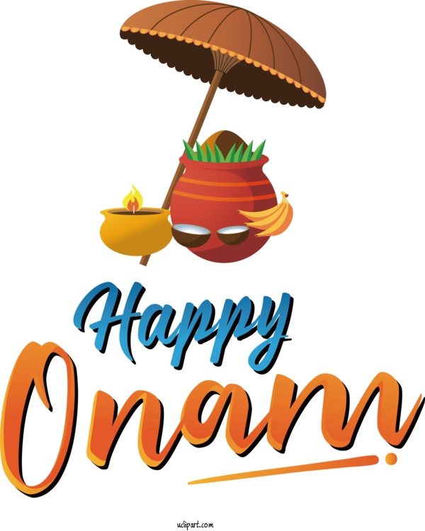 Free Holiday Logo Flower Calligraphy For Happy Onam Clipart Transparent Background
