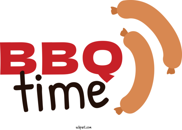 Free Summer Logo Cartoon Line For BBQ Time Clipart Transparent Background